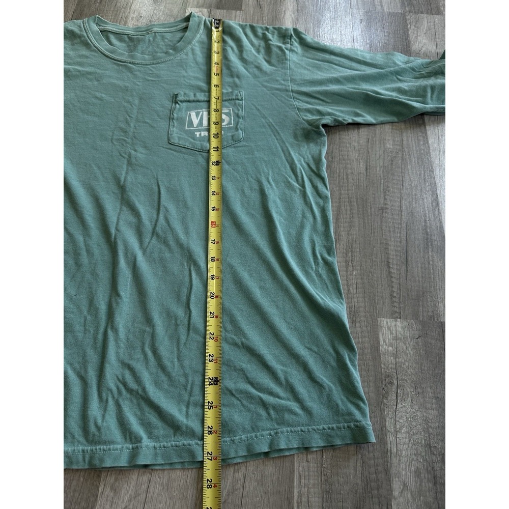 VHS TR-19 Thomas Rhett Long Sleeve Pocket T Shirt Mens Large Green Tour Tee - Picture 6 of 9